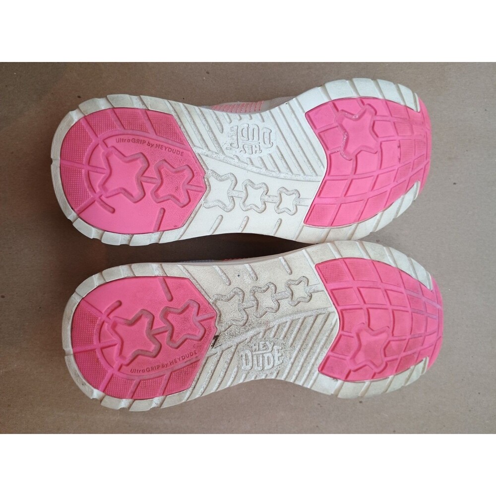 Hey Dude Women's Sirocco Colorblock Shoes Slip On Tennis Shoe Sz 10 White Pink - Picture 8 of 8